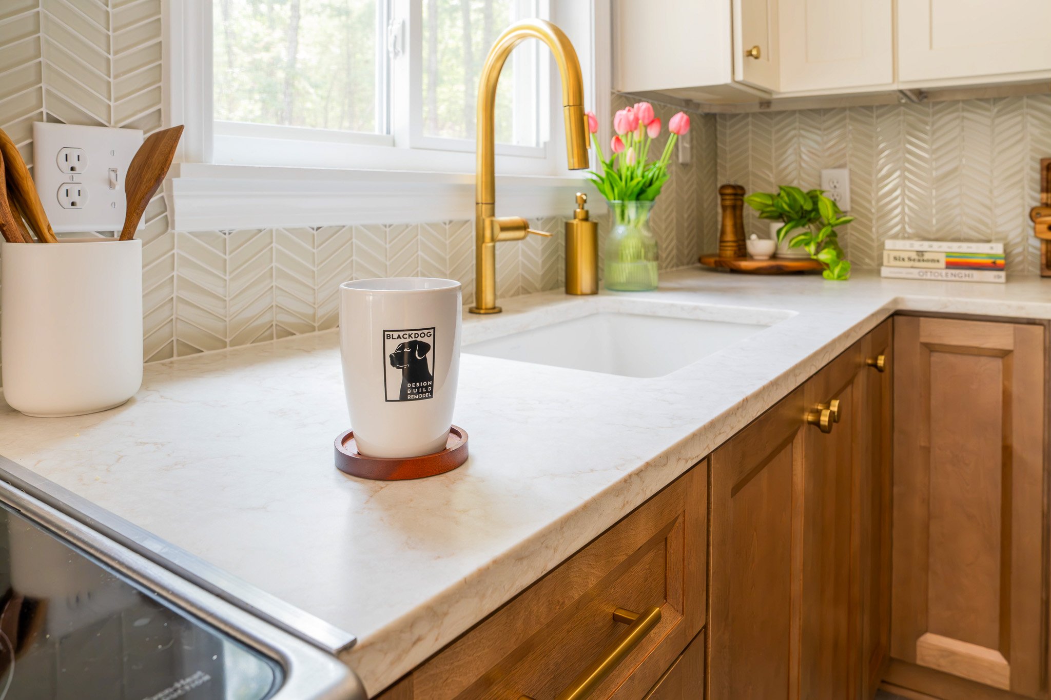 Close-up of Countertops, Cabinetry & Backsplash