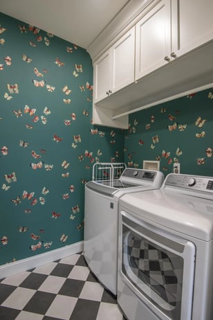 laundry room remodel with custom cabinetry in Lexington, MA