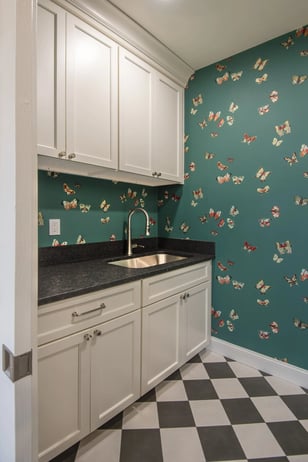 built-in bar area in Lexington, MA