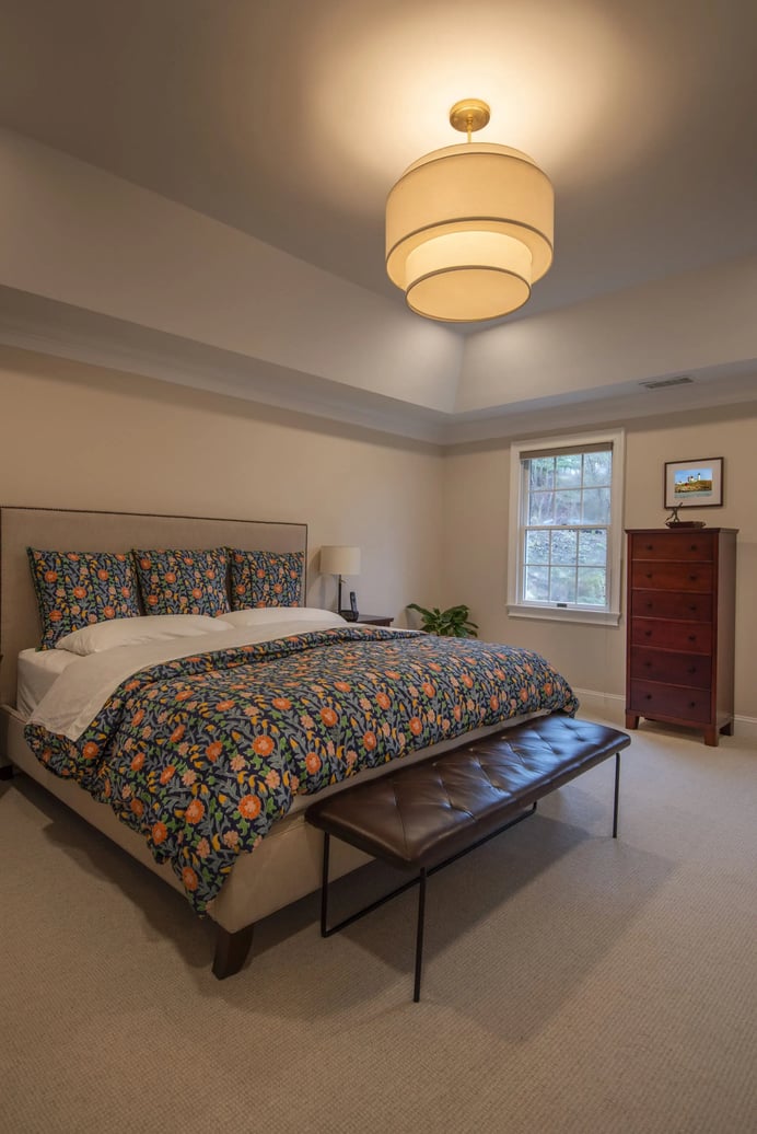 primary bathroom tub area with natural light in Lexington, MA