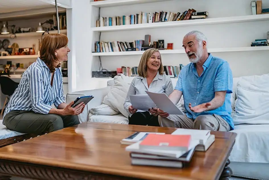 Home Owners in a Home Renovation Consultation