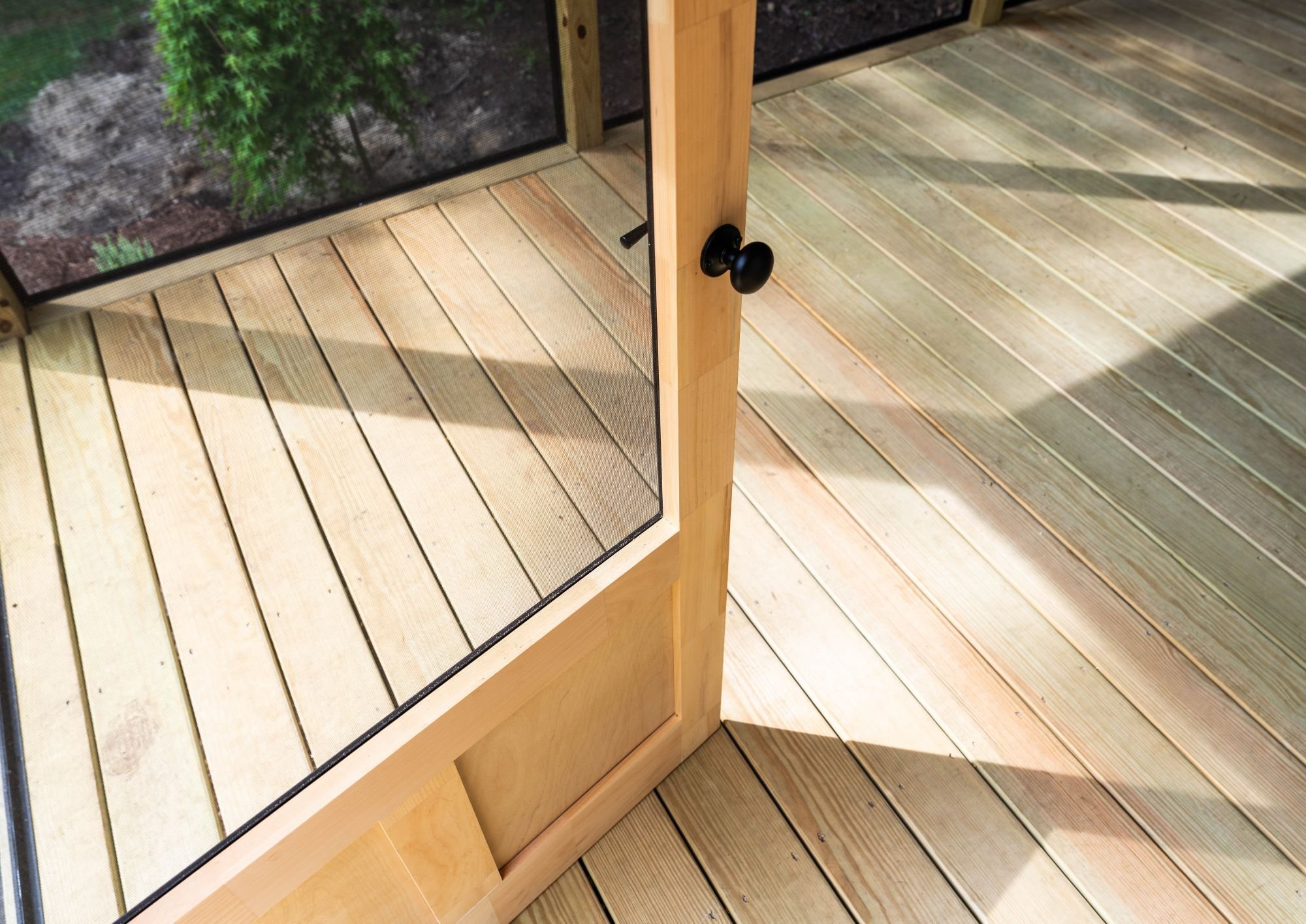 Detailed Interior Deck to Screened-in Porch "After" | Blackdog Home Services
