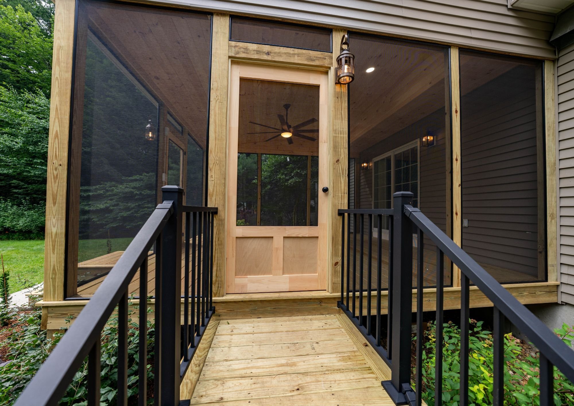 Exterior Door & Stairs, Deck to Screened-in Porch "After" | Blackdog Home Services