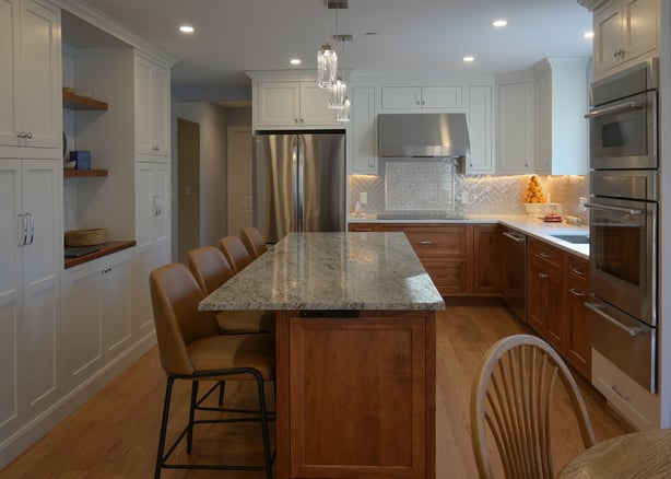 Wide view of kitchen remodel in North Andover