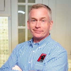 Blackdog Builders employee in home