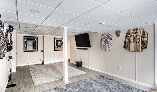 A Comfortable and Functional Finished Basement