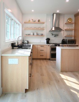 Minimalistic kitchen remodel with Scandinavian design.